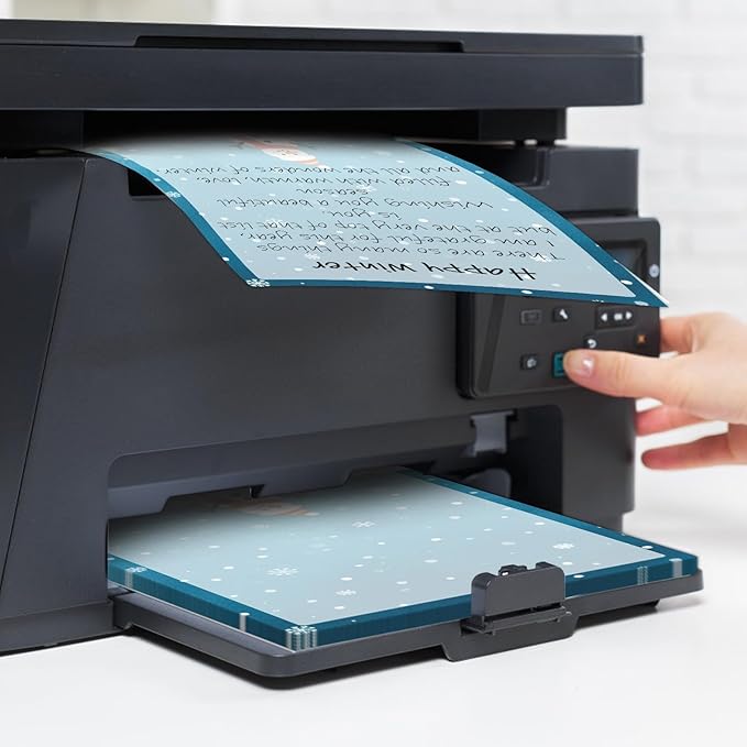 250Pcs Christmas Winter Stationery Paper and Envelope Set with 100 Letterhead Papers and 50 Envelopes,10 Design for Letter Writing Invitations Computer Holidays Party Notes, 8.5x11 Inch-Snowman