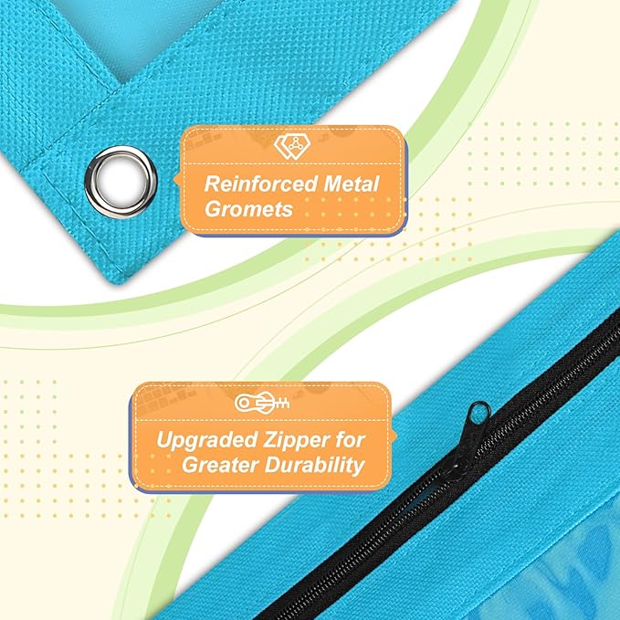 Shemira Pencil Pouch for 3 Ring Binder, Binder Pencil Pouch with Smooth Zipper, Clear Window Pencil Case for Binder, Zipper Pencil Pouches, Big Capacity 3 Ring Binder Pencil Bag, Blue