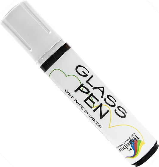 Glass Pen Window Marker: Liquid Chalk Pens for Glass, Whiteboard Markers with Washable Paint - Graduation, Car Windows, Mirror Pen, Storefront, Wedding, Parade, Party & Holiday (White, Jumbo Tip)