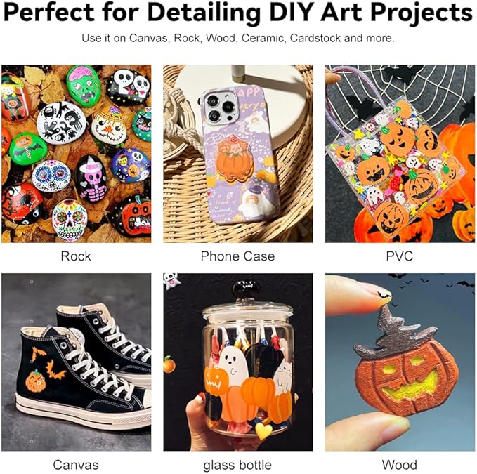 Arrtx Acrylic Paint Pens, 32 Colors Brush Tip and Fine Tip (Dual Tip) Paint Markers for Rock Painting, Water Based Acrylic Painting Supplies for Fabric Painting,Wood, Plastic, Canvas, Easter Egg