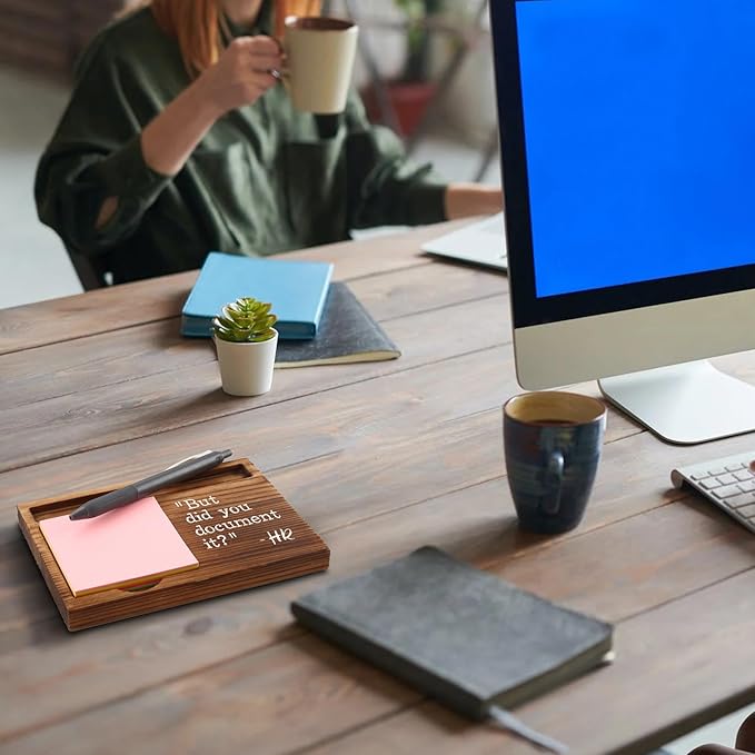 vizuzi Thank You HR Sticky Note Holder, Funny Human Resources Gifts, HR Gifts for Coworkers, HR Retirement Graduation Appreciation Gifts for Women, Men, Self-Stick Note Pad Holders ZSS21