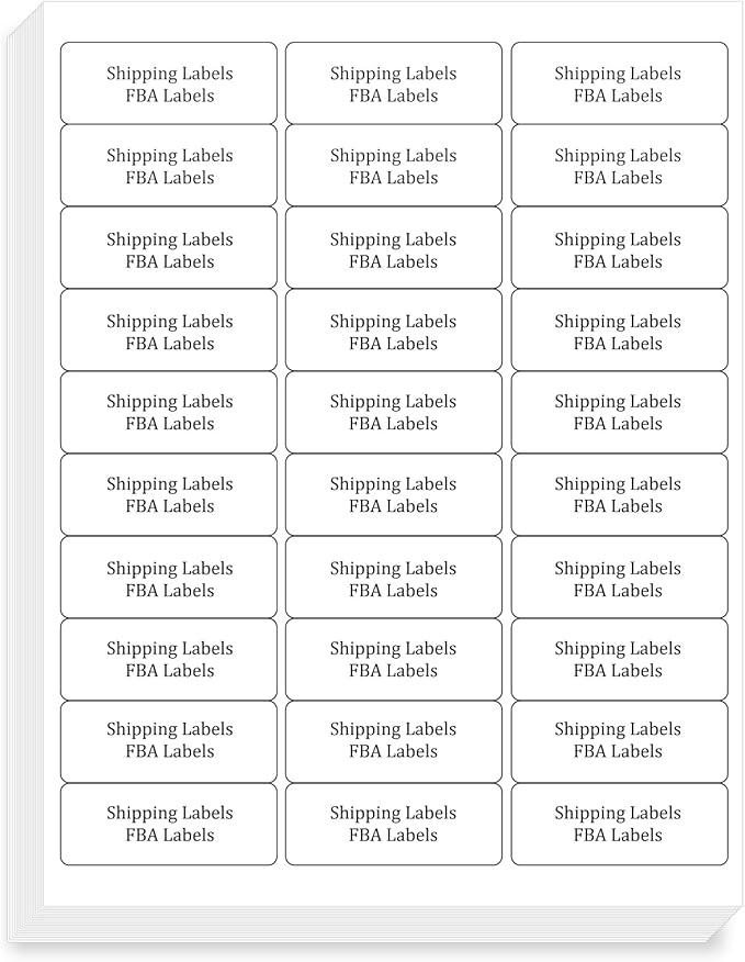FungLam 1" x 2-5/8" Shipping Address Labels 900 Label Stickers Paper for Laser/Inkjet Printer 30 per Page Printable Mailing Labels (30 Sheets, 900 Labels)