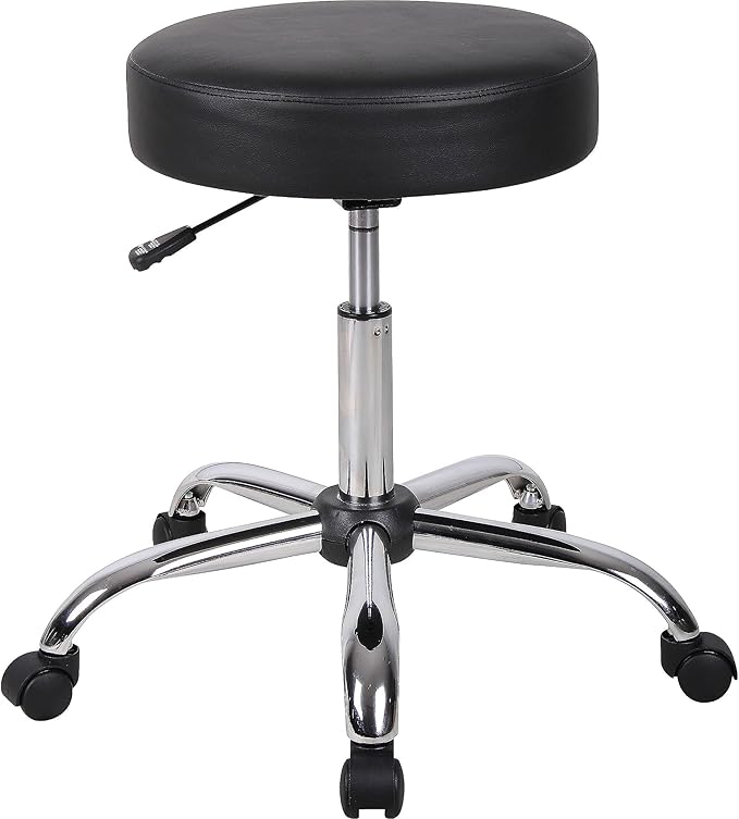 Boss Office Products Be Well Medical Spa Stool in Black (B240-BK)