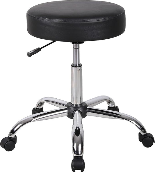 Boss Office Products Be Well Medical Spa Stool in Black (B240-BK)