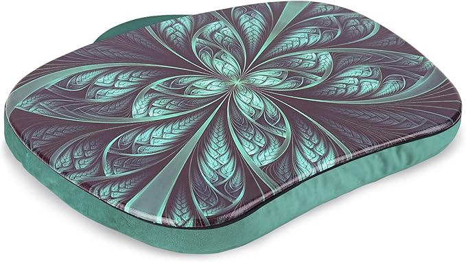 Lap Laptop Desk - Portable Laptop Accessory with Pillow Cushion, Fits up to 15.6 inch Laptop, Media Slot, Micro-bead Cushion