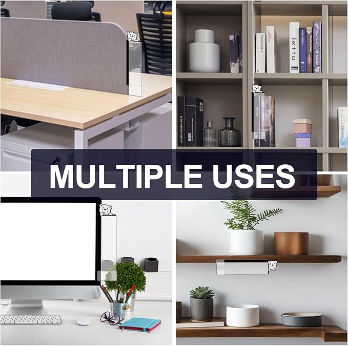 Office Desk Accessories 2pcs Multifunction Computer Monitor Memo Board - Office Supplies for Women Men Computer Sticky Note Holder Home Decor (Bear cub Monitor Memo Board)