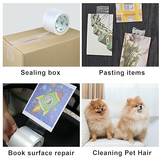 BOMEI PACK 3 inch Wide Heavy Duty Packing Tape, 2.4 Mil 3.0 Inch x 60 Yards, 3 Refills Rolls Clear Box Tape for Moving, Shipping, Mailing and Packaging