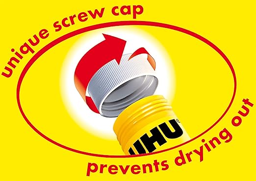 UHU stic, Glue Stick Solvent Free, Washable, Screw on Cap, for School, Crafts, Scrapbooking 1 x 21g Blister, White