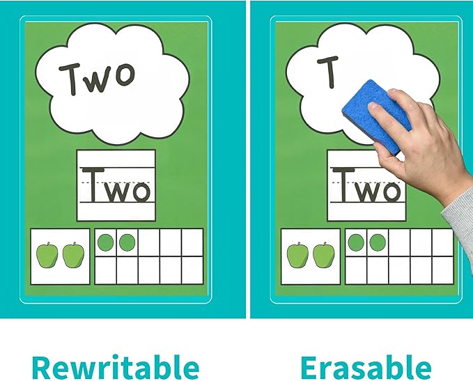 Binditek 50 Pack 3.2 Mil Dry Erase Thermal Laminating Pouches, Dry Erase Compatible, for Letter Size, Heat Seal, Clear Professional Finish, School Office Supplies