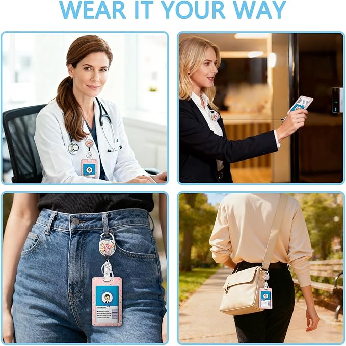 Gctriki Cute Owls Teacher Appreciation Gifts - Retractable ID Badge Holder with Lanyard & 360° Carabiner Clip, Heavy Duty Badge Reel Keychain Nurse School Office Accessories for Women Teachers