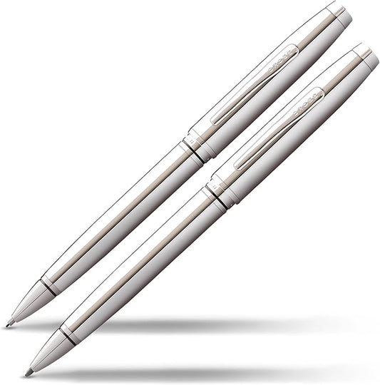 Cross Coventry Polished Chrome Pen and Pencil Gift Set