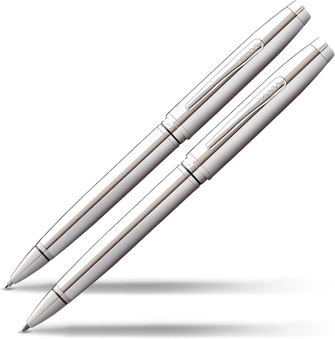 Cross Coventry Polished Chrome Pen and Pencil Gift Set