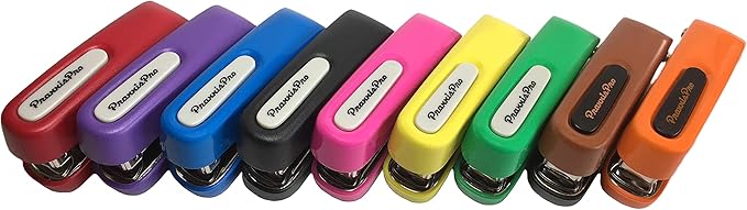 Praxxis Pro Office Supplies - Aria-Plus Half-Strip Mini Stapler - Durable, Compact, and Colorful Stapler for Office and Travel Use, Compatible with Standard 26/6 Staples, Copper/Black