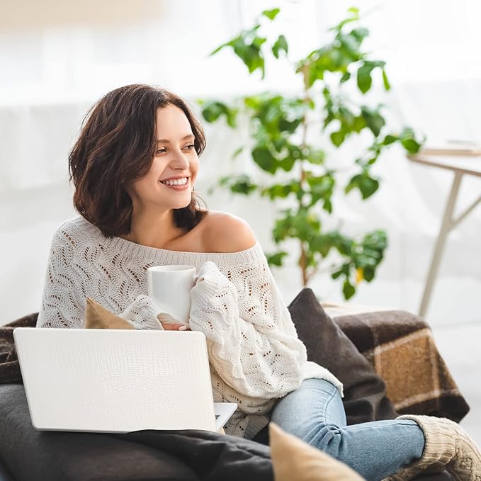 DTangLsm Compatible with MacBook Air 15 inch Case 2025 2024 2023 M4 M3 M2 A3241 A3114 A2941, Crocodile Skin Alligator PU Leather Hard Shell Cover for Mac Book Air 15 M4 Case and Keyboard Cover, White