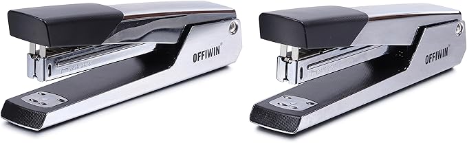 2 Pack Stapler,25 Sheet Capacity,Portable, Durable Metal Desktop Stapler for Home Office Supplies, Classroom or Desktop Accessories-6.70x1.38x2.36 inches