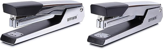 2 Pack Stapler,25 Sheet Capacity,Portable, Durable Metal Desktop Stapler for Home Office Supplies, Classroom or Desktop Accessories-6.70x1.38x2.36 inches