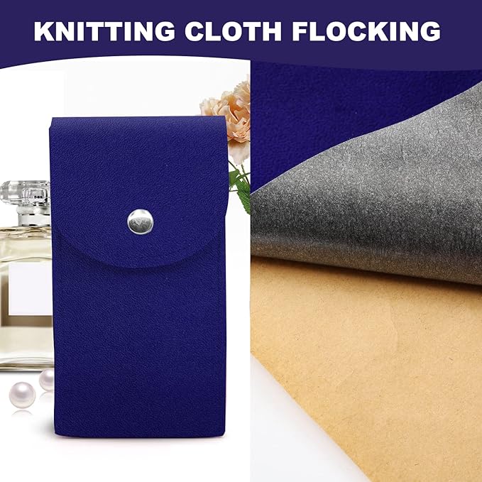 Self Adhesive Grain Velvet Flocking Self Adhesive Felt Fabric, Peel and Stick Velvet Wallpaper Soft Velvet Drawer Liner Velvet Lining for Jewelry Drawer Box Dresser Cabinets Shelve 14.1" x 117"