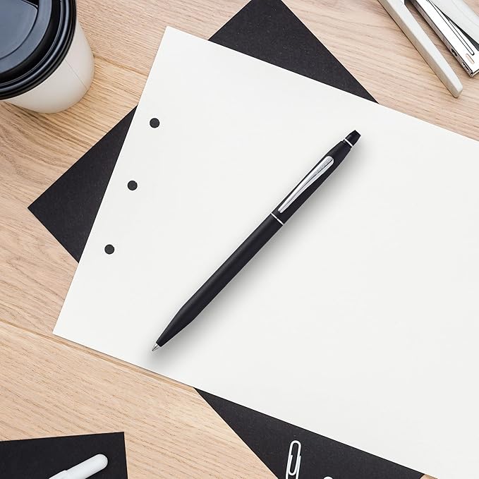 Cross Click Refillable Rollerball Pen Presented in a Everyday Gift Box - Medium Point, Black Ink, Black