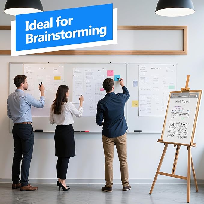 Nortix Flip Chart Paper, Sticky Easel Pads, Chart Paper for Teachers,Super Adhesive & Bleed-Resistant, Large Self-Stick Easel Paper for Classroom/Office, 20 x 23 inch, 30 Sheets/Pad, 3 Pads