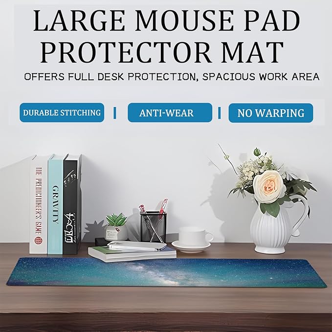 Gothic Skull Rose Gaming Mouse Pad,12x31.5in Non-Slip Rubber Romantic Elegant Desk Mat,Large Extended Goth Mousepad for Office Home Laptop,Mice Pads Gifts,Game Lover Deskmat Decor