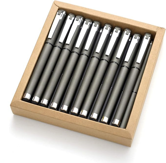 MiSiBao 0.7mm Black Ink Gel Ink Rollerball Pens 2 in 1 Medium Point Pens with Stylus Work Pen Smooth Writing for Office Black gel pen (Dark Grey-18pack)