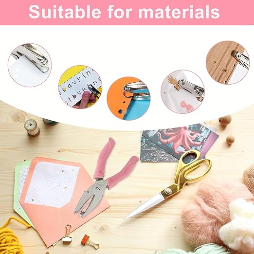 Handheld Hole Paper Punch, Star Hole Punch, 1/4 Inch Metal Single Hole Puncher with Soft Grip Handle for DIY Craft, Scrapbooking, Tags, Paper Projects