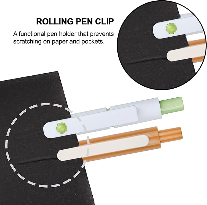 VICO Gel Pens, 5 Pcs 0.5mm Quick Dry Black Ink Pen Fine Point Smooth Writing Pens, Aesthetic Cute Office School Supplies Gifts for Women Men, High-End Series for Journaling Note Taking