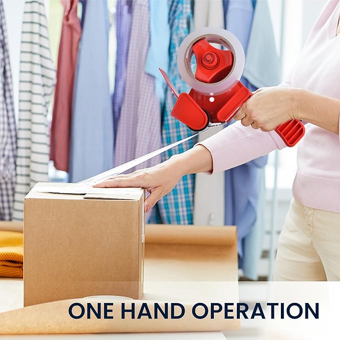 Packing Tape with Dispenser, 30Rolls Tape with 30 Free Dispensers, 2.6mil x1.88 x 55yd Heavy Duty Packaging Tape Clear Adhesive Box Tape for Carton Sealing, Moving, Shipping