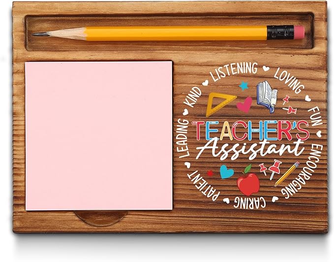Teacher Assistant Appreciation Gifts, Teacher Assistant Gifts, Thank You Teacher Assistant Gifts, Teacher Assistant Office Decor, Teacher Assistant Desk Self-Stick Note Pad Holders GAA5