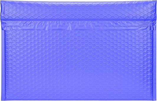 Periwinkle Side-Loading Bubble Mailers 16 x 11 Inches,Self-Seal Padded Mailing Envelopes, Pack of 27