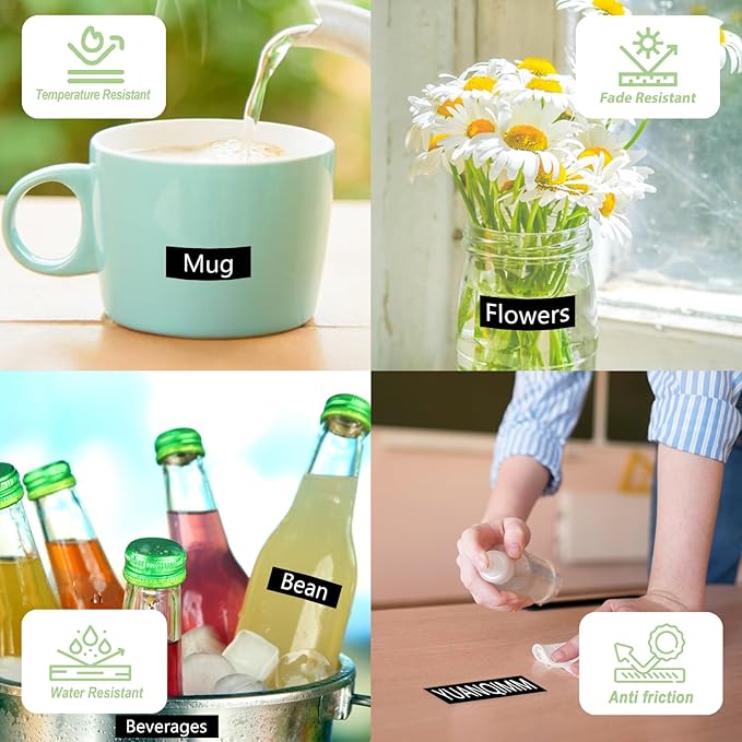 TZe-345 18mm TZe TZ Black Label Tape Compatible with Brother P Touch Label Maker Tape TZ-345 TZe345 TZ345 Label Tape 18mm 0.7 Laminated White on Black for PTD400 PTD410 PTD600, 3-Pack