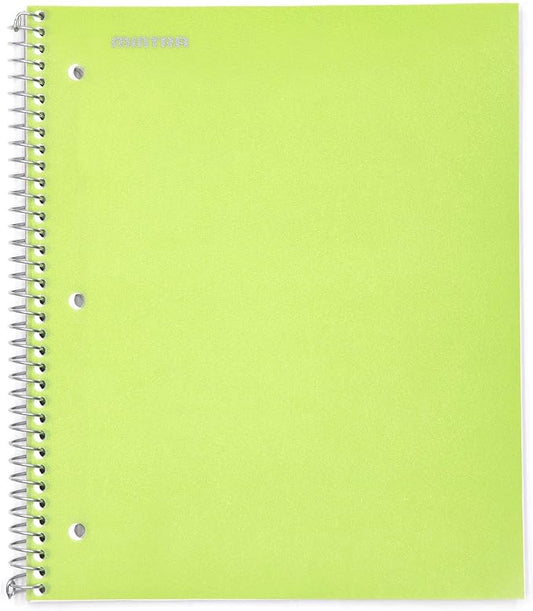 Mintra Office Durable Spiral Notebooks, 1 Subject, (Green, 4x4 Graph 1pk), 100 Sheets, Poly Pocket, Moisture Resistant Cover, School, Office, Business, Professional