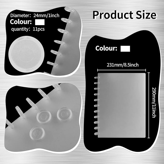 3 Set Discbound Notebook Poly Cover Covers for Discbound Notebook Discbound Cover Letter Size for Notebook Office Product(Note:Only 11 Piece Expansion Discs)