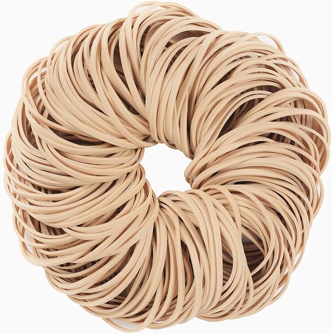 Rubber Bands size 33 Approximately 200 pcs Elastic Rubber Band #33 Rubber Band Light brown for Office Supply File Folders Litter Box Rubber Bands