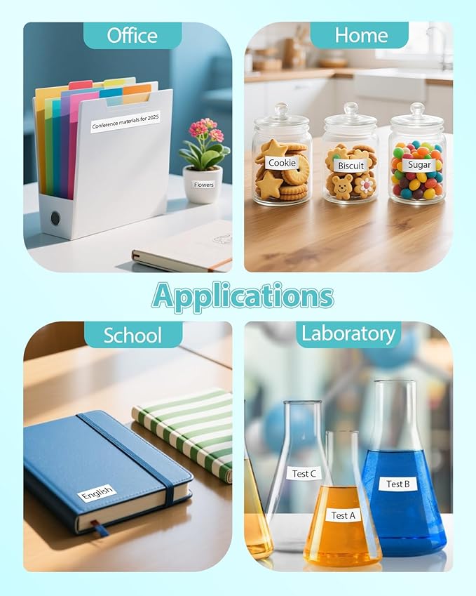 10 Pack Tze 12mm 0.47 Laminated White Tape Compatible for Brother Tze-231 1/2 Inch Label Maker Tape Work with Ptouch PT-D220 PTD210 PTH110 PTH100 PTD600 PTD200, Black on White 1/2'' x 26.2'