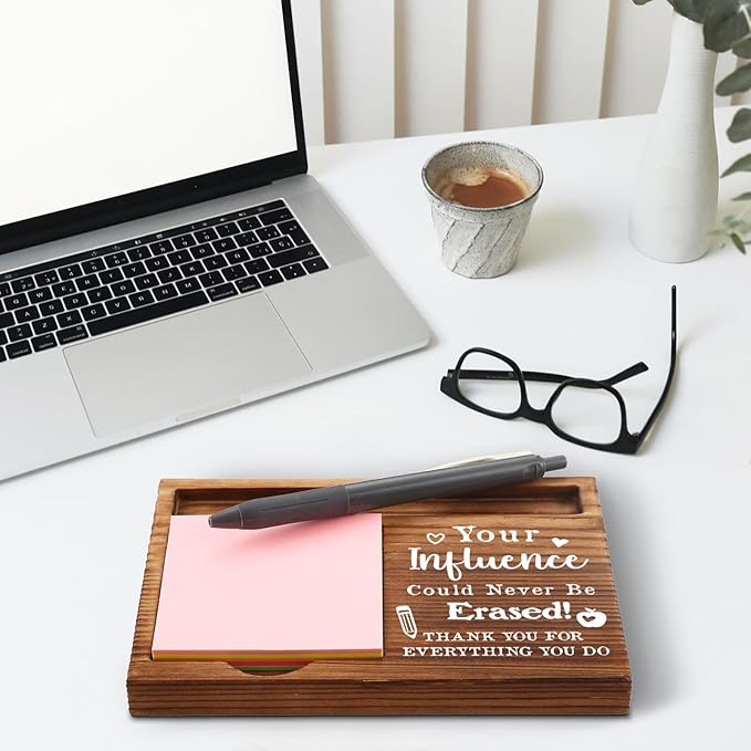 Inspirational Teacher Quotes Sticky Note Holder, Thanks Male Teacher Appreciation Gifts Ideas, Thank You Teacher Appreciation Gifts from Student Self-Stick Note Pad Holders GSH25