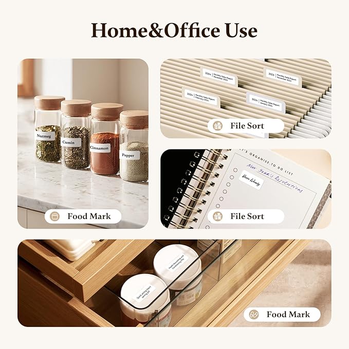 NIIMBOT D11 Bluetooth Label Maker 300 DPI Portable Label Printer with 3Rolls Labels