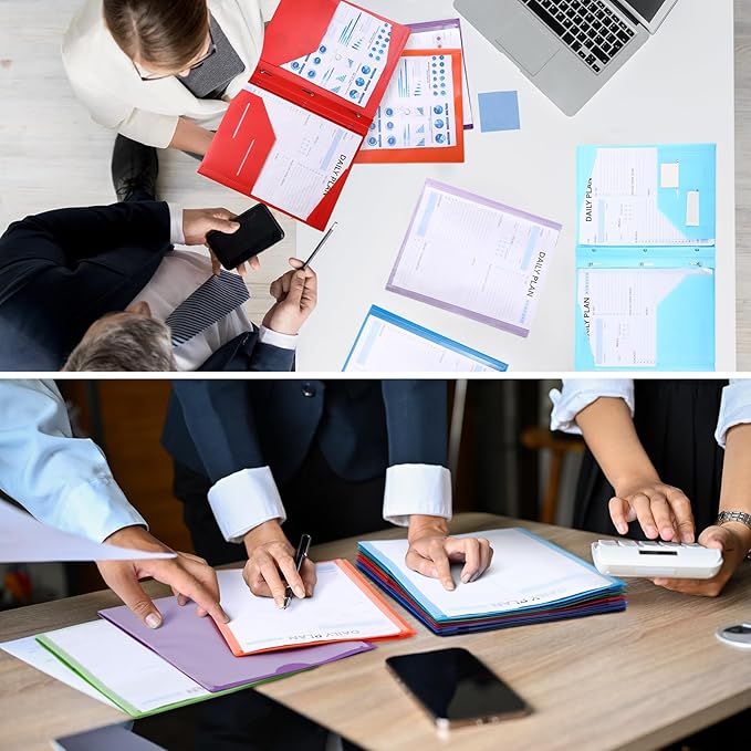 Cholemy 72 Pcs Plastic Folders with Clear Front Pocket Bulk Pocket Folders with Prongs Fasteners Letter Size School Folders Heavy Duty Pocket Folder with Card Slot for School Office(Assorted Colors)