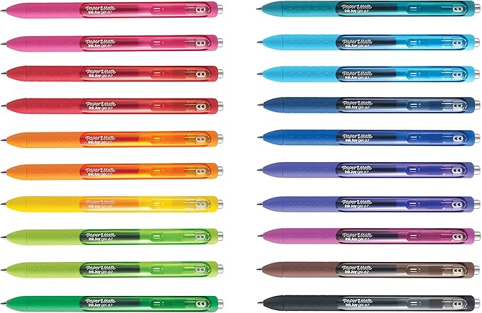 Paper Mate InkJoy Gel Pens, Medium Point (0.7mm), Assorted Colors, 20 Count - Back to School Supplies, Teacher Essentials, Journaling, Writing, Note-Taking