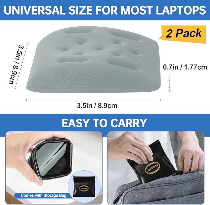 Upgraded Wrist Rest for Laptop, Ergonomic Memory Foam Laptop Wrist Pads for Computer Keyboard, Wrist Support Cushion for Typing (Greyish-Green)