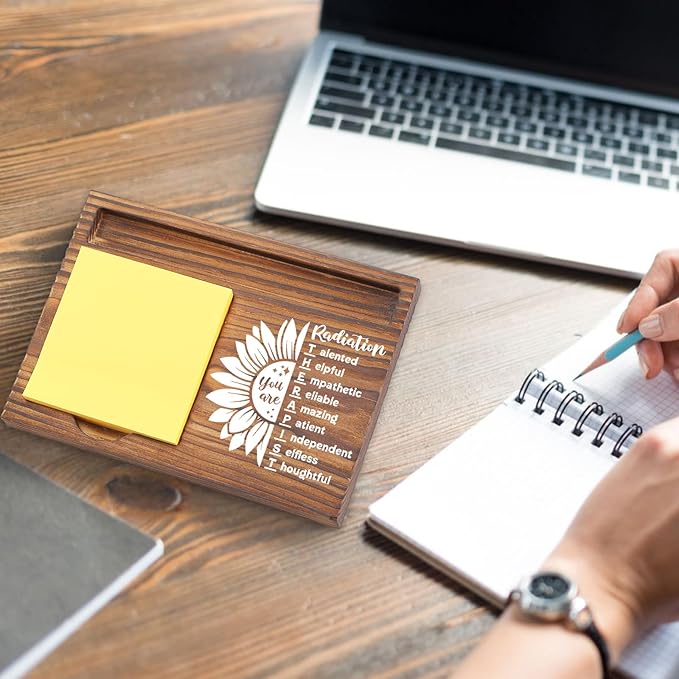 Radiation Therapist Sticky Note Holder, Thank You Appreciation Gifts for Radiation Therapists, Healthcare Employee Recognition RetirementOffice Desk Organizer TZP115