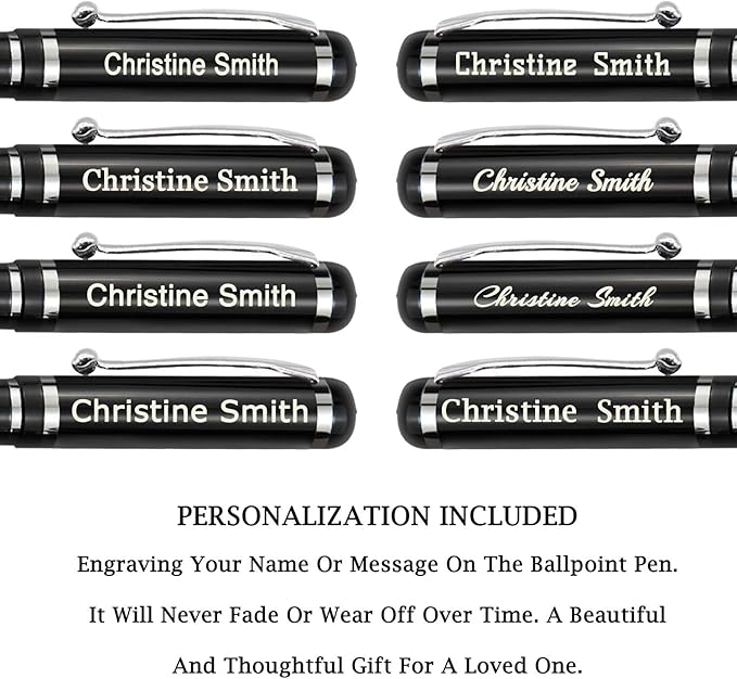 Amlion Personalized Pens Custom Engraved Pen with Name, Refillable Medium Refill, Personalized Gifts for Men Women
