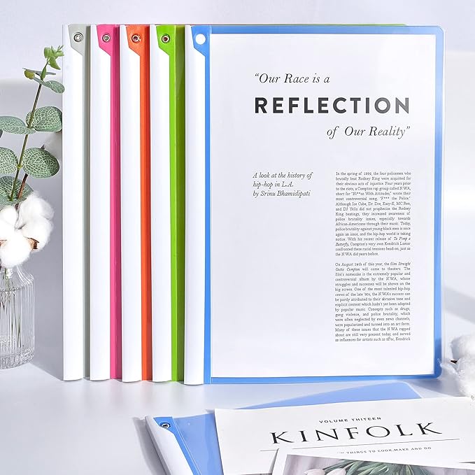 10PCS Clear Report Covers with Swing Clip, Professional Clear Front Presentation Folders Resume Folder, 30 Sheets Capacity A4 Size File Document Organizer, No Punch Needed