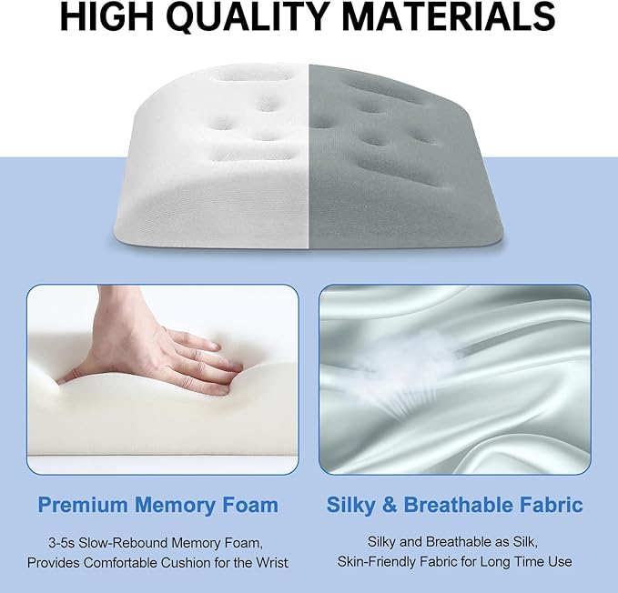 Upgraded Wrist Rest for Laptop, Ergonomic Memory Foam Laptop Wrist Pads for Computer Keyboard, Wrist Support Cushion for Typing (Greyish-Green)