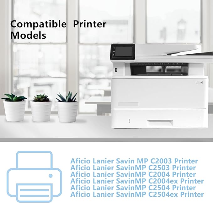 MP C2003 MP C2503H High Capacity Toner Cartridge Compatible for Ricoh Lanier Lanier Savin MP C2003 MP C2503 MP C2004 MP C2004ex MP C2504 MP C2504ex Printer (4 Packs)