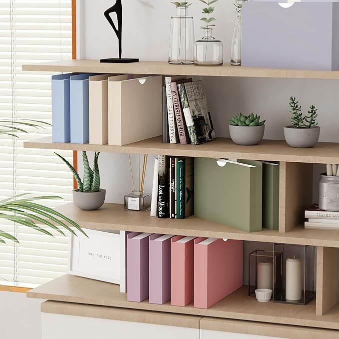 Plastic 2 Inch Manila File Jackets,Legal Size,12 Pack Manilla Pocket Folders,Expandable File Jackets for Document,Expansion Pocket,Straight Cut Tab,Poly Project File Jacket,Pastel Color