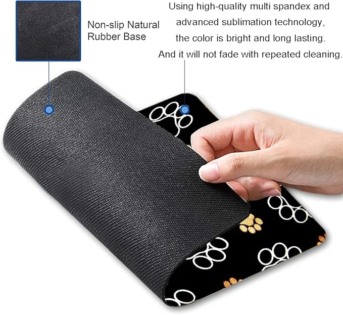 Hokafenle Mouse Pad, Cute Dog Paw Mouse Pad Design, Mouse Mat Square Waterproof Mousepad Non-Slip Rubber Base Computer Mouse Pads for Office Home Laptop