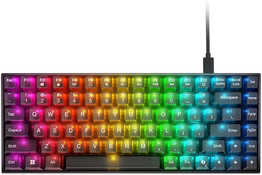 Lenovo Legion K510 Mini Pro Wired Mechanical Gaming Keyboard - 75% Compact Design, RGB Illumination, Hot-Swappable Mechanical Switches, Programable Keys