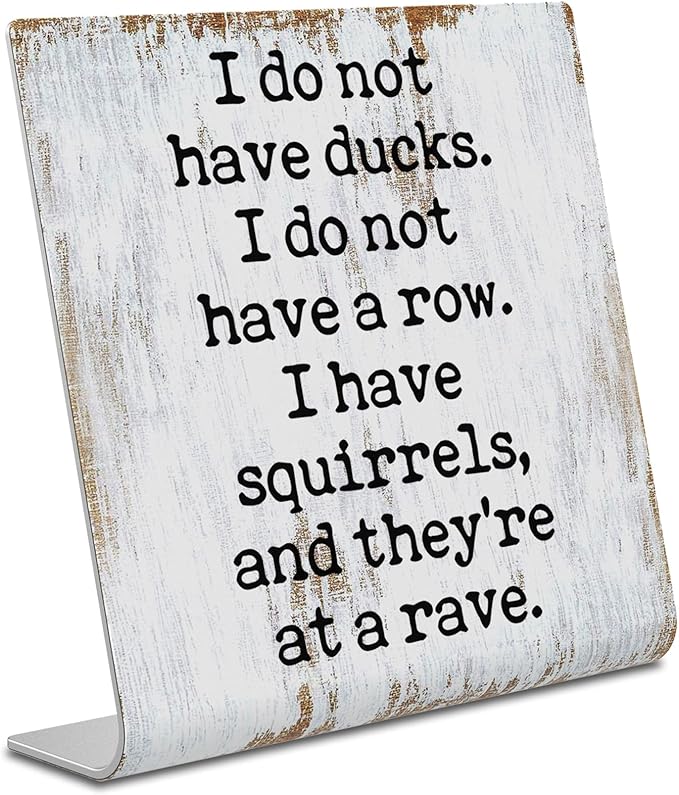 I Don't Have Ducks Humorous Office Gift for Coworker Men Women Teacher Boss Leader Plaque Desk Decor Office Shelf, Gag Gift for dad hubby Husband Wife Boyfriend Girlfriend XUV110