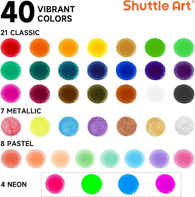 Tempera Paint Sticks, 40 Colors Solid Tempera Paint for Kids, Super Quick Drying, Works Great on Paper Wood Glass Ceramic Canvas